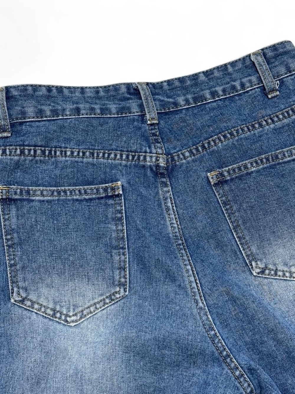 Romwe Wide Leg Grunge Zip Cargo Jeans Oversized Pockets Utility Size 6 - Picture 4 of 6